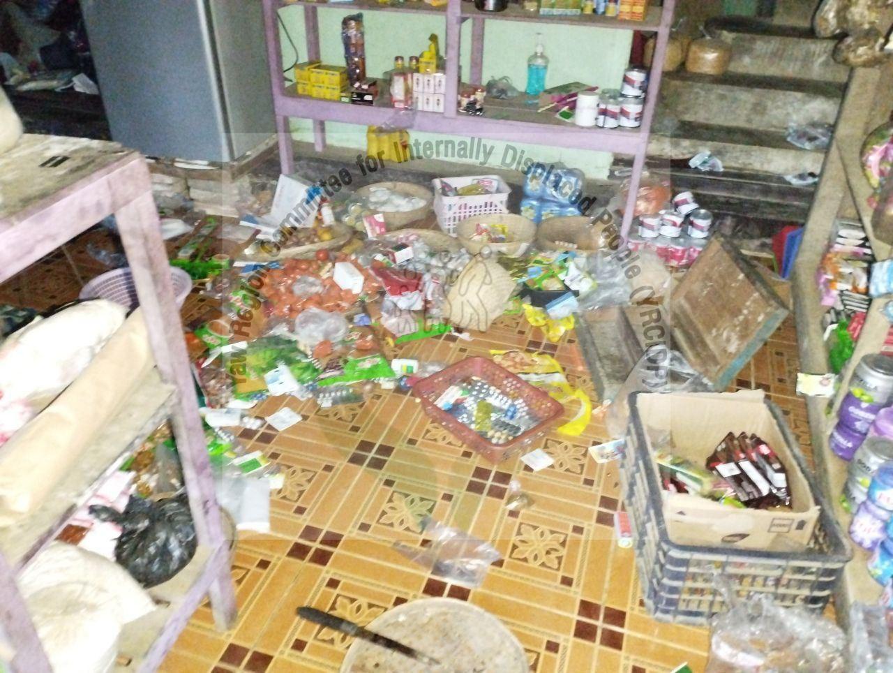 (စစ်ကောင်စီတပ် ဖျက်ဆီးပြီးနောက် မြင်တွေ့ရစဥ်၊ ဓာတ်ပုံ - YRCIDP)