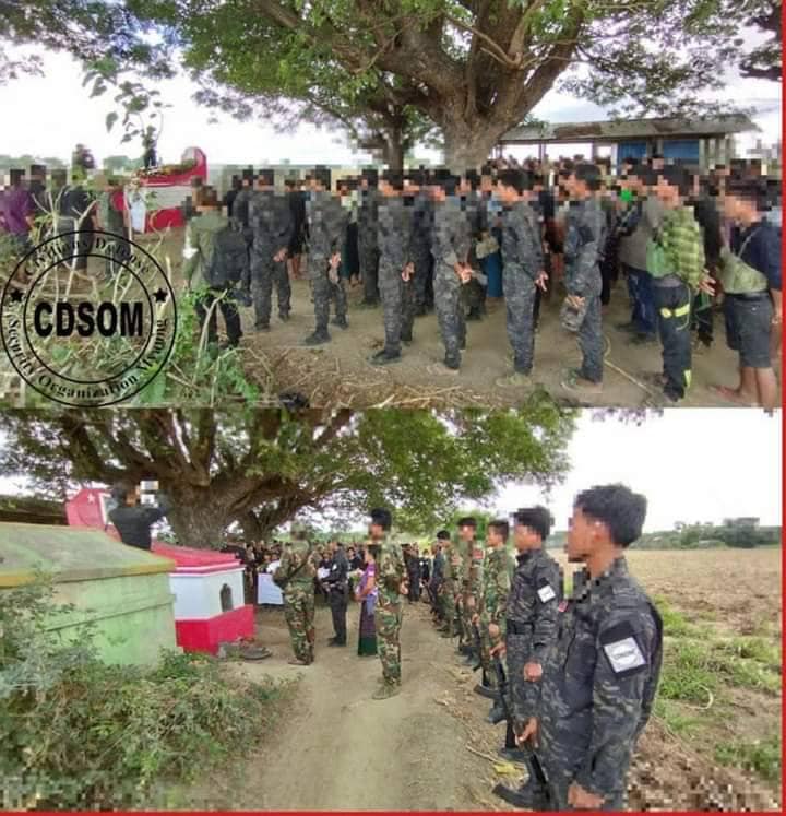 ရဲဘော်သန့်ဇင်ဦး၏ စျာပနာအား တွေ့ရစဥ်၊ ဓာတ်ပုံ-CDSOM
