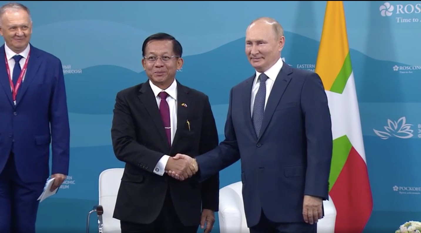 ရုရှားသမ္မတနဲ့တွေ့ဆုံခွင့်ရလို့စစ်ကောင်စီခေါင်းဆောင်ပျော်မြူးနေ