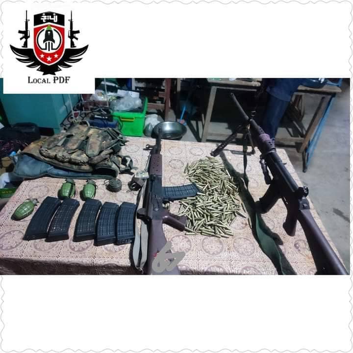 (စက်တင်ဘာ ၁၀ ရက်က ပြုလုပ်ခဲ့သော CDM စစ်သားနှစ်ဦးအား ဂုဏ်ပြုပွဲနှင့် ကျဆုံးခဲ့သော GM LPDFက ရဲဘော်အောင်နိုင်ဦးအား တွေ့ရစဉ်၊ဓာတ်ပုံ-LPDF)
