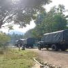 (ကရင်ပြည်နယ်သို့ ဝင်ရောက်လာသည့် စစ်ကောင်စီယာဥ်တန်း ပုံဟောင်းဖြစ်သည်။ဓာတ်ပုံ - CJ)