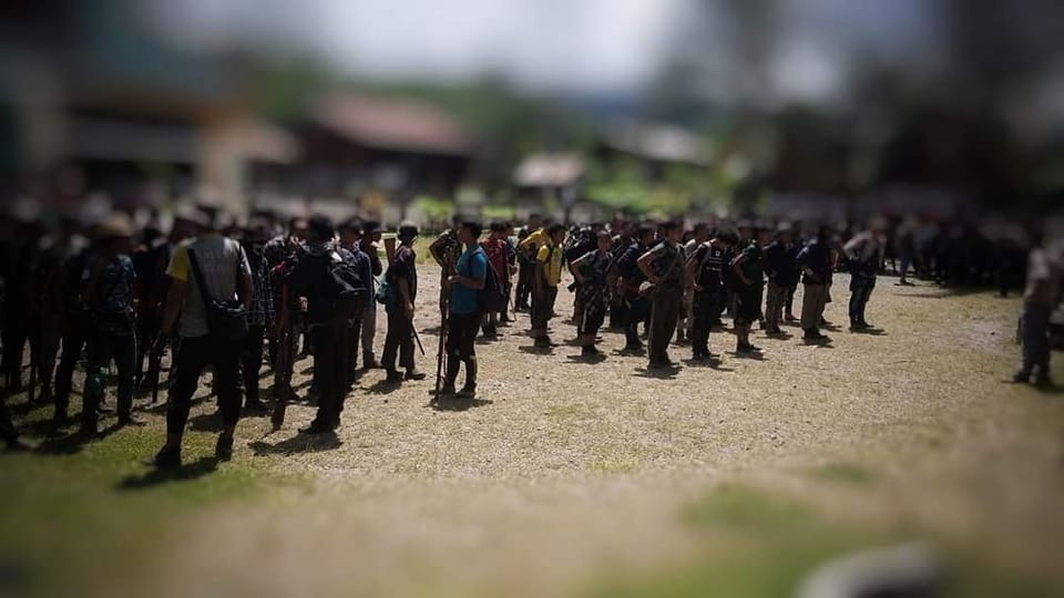 (မင်းတပ် CDFမှ ရဲဘော်များအား တွေ့ရစဥ်၊ Chin Defence Force - Mindat)
