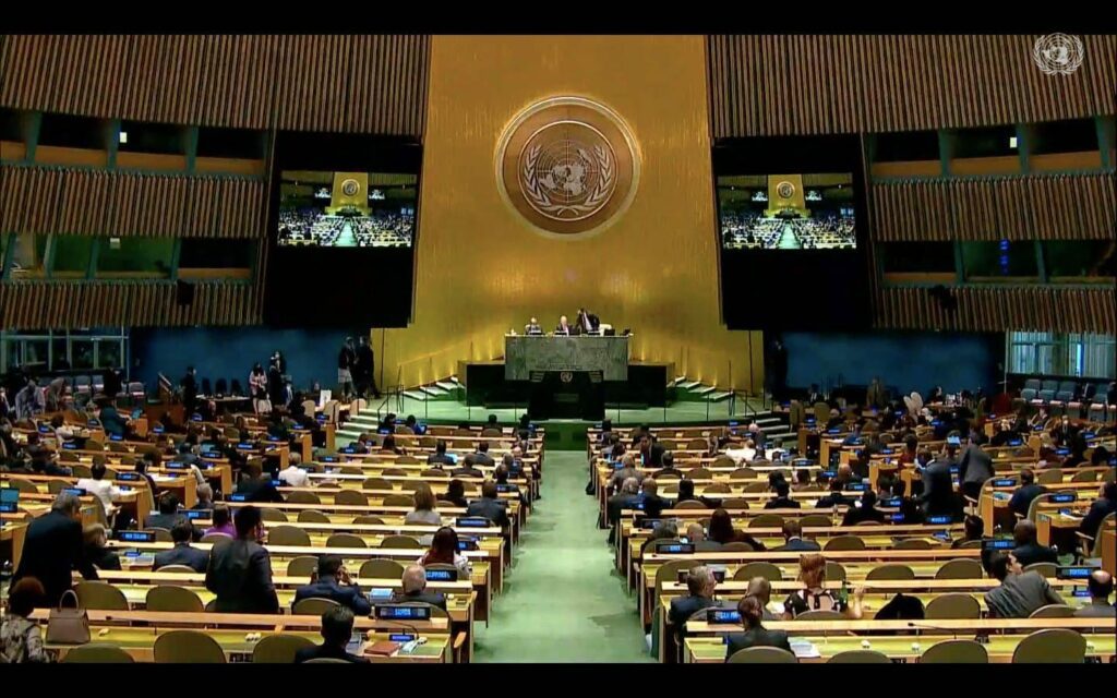 ကုလသမဂ္ဂအထွေထွေညီလာခံကျင်းပနေစဥ်။ဓါတ်ပုံ-UN