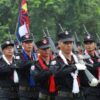 (KNU တပ်မဟာ(၅)မှ တပ်သားများ စစ်ရေးလေ့ကျင့်နေစဉ်)