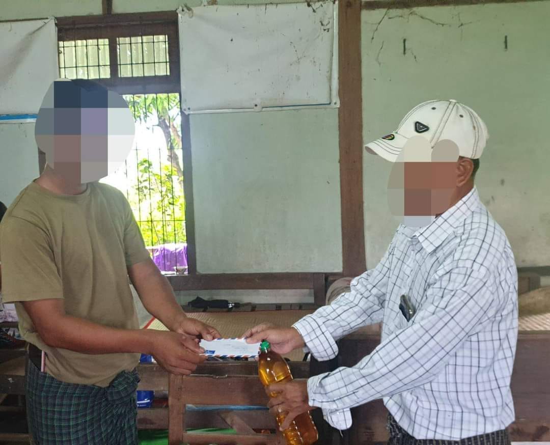 စစ်ကောင်စီ၏ အကြမ်းဖက်မှုကြောင့် မီးဘေးသင့်၊ စစ်ဘေးသင့်နေသည့် ဂန့်ဂေါနယ်ခံများကို မြို့နယ် ပအဖ ထောက်ပံ့ကူညီ