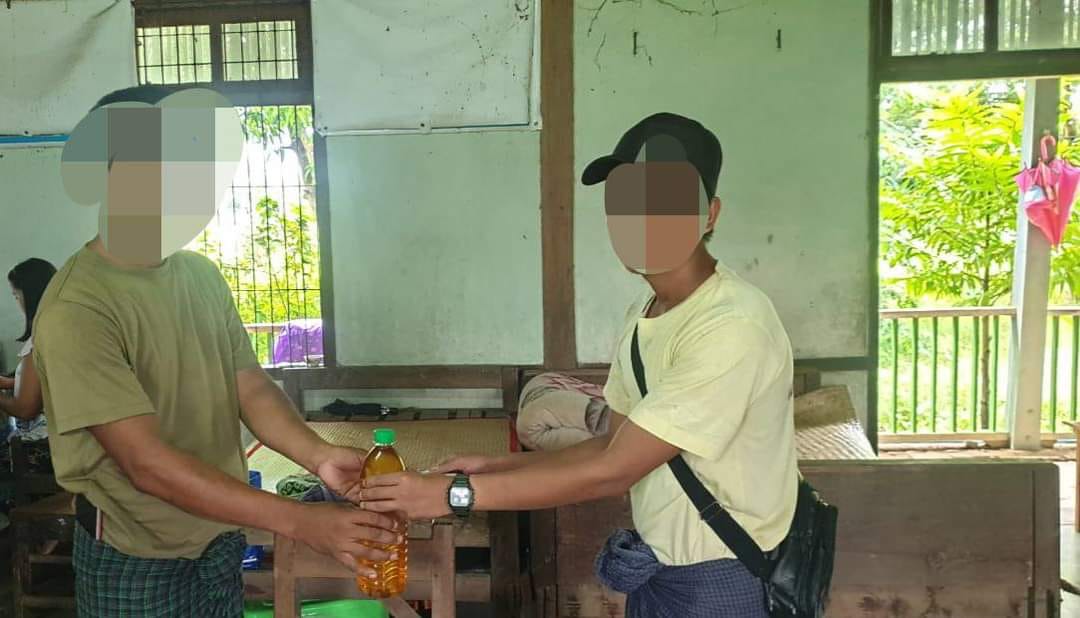 စစ်ကောင်စီ၏ အကြမ်းဖက်မှုကြောင့် မီးဘေးသင့်၊ စစ်ဘေးသင့်နေသည့် ဂန့်ဂေါနယ်ခံများကို မြို့နယ် ပအဖ ထောက်ပံ့ကူညီ