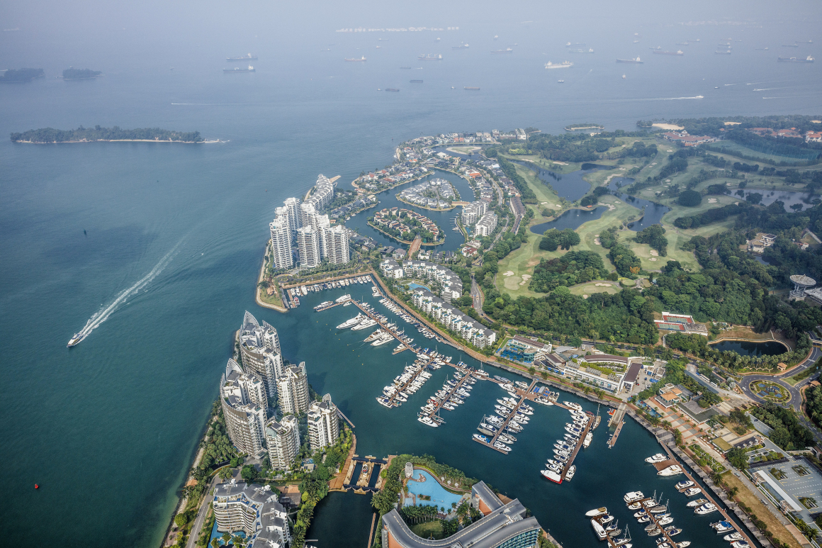 Sentosa Cove in Singapore, where Tay Za owns a villa