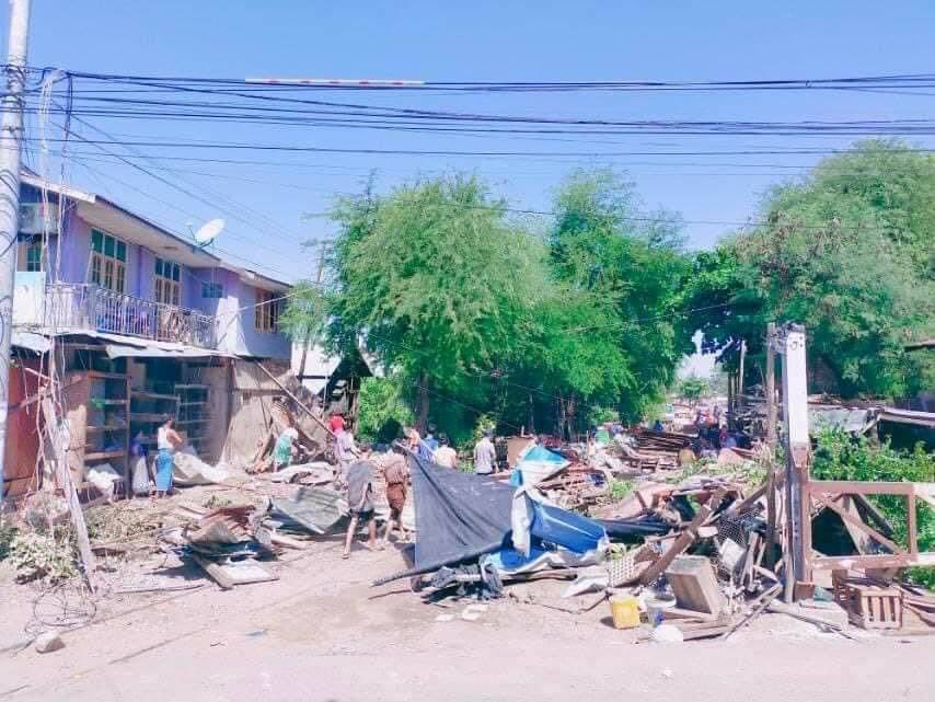 အိုးဘိုထောင်ဘေးက နေအိမ်တွေကို စစ်ကောင်စီ ချက်ချင်းဖယ်ရှား