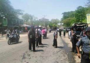 ဝမ်းတွင်းမြို့ပေါ်တွင်တွေ့ရသည့် စစ်ကောင်စီလက်အောက်ခံ ရဲများ (ပုံအဟောင်း)၊ဓာတ်ပုံ-Cj