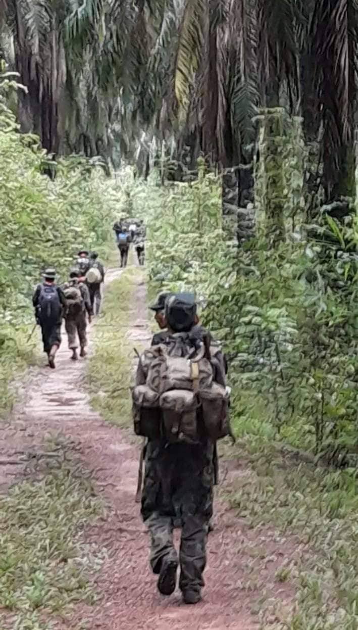 (ပုံစာ - စစ်ကြောင်း(၂)၊နဂါးစစ်သည်မဟာမိတ်တပ်ပေါင်းစု တော်လှန်ရေးရဲဘော်များ နယ်မြေလှုပ်ရှားမှုထွက်ခွာနေစဥ်)