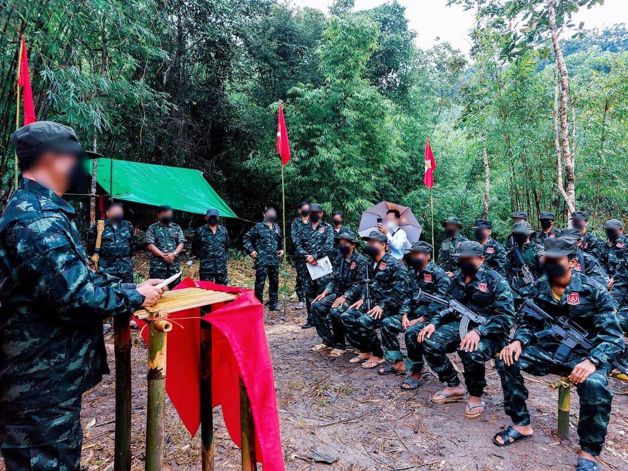 (MSDF (တောင်ပိုင်း)မှ (၇၅) နှစ်မြောက်မွန် တော်လှန် ရေးနေ့ အခမ်းအနားကျင်းပနေစဉ်။ ဓာတ်ပုံ - MSDF)