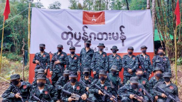 (MSDF (တောင်ပိုင်း)မှ (၇၅) နှစ်မြောက်မွန် တော်လှန် ရေးနေ့ အခမ်းအနားကျင်းပနေစဉ်။ ဓာတ်ပုံ - MSDF)