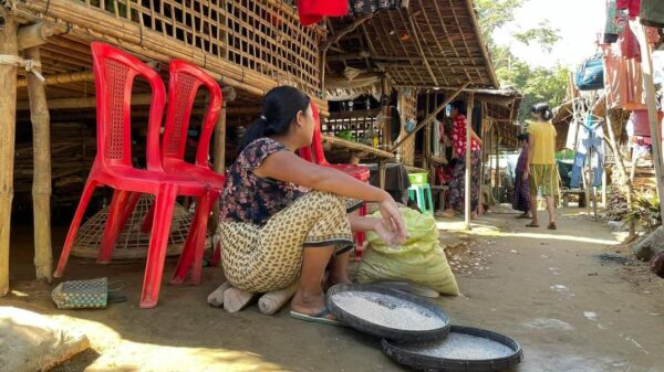 (ရခိုင်ပြည်နယ်ရှိစစ်​ဘေး​ရှောင်စခန်းအချို့မှ ပြည်သူများ။ ဓါတ်ပုံ-BNA)