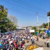 ယနေ့ပေါက်ကွဲသည့်နေရာပတ်ဝန်းကျင်တွင် ယခင်က စစ်ကောင်စီတန့်ကျင်ရေး လူထုသပိတ်ပြုလုပ်ခဲ့စဥ်၊ ဓာတ်ပုံ - CJ (ပုံအဟောင်းကို အသုံးပြုထားပါသည်)