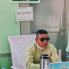 ပစ်ခတ်ခံရသော ဝမ်းတွင်းမြို့နယ် အုပ်ချုပ်ရေးမှူးအား တွေ့ရစဥ်၊ဓာတ်ပုံ-Voice Of Wundwin
