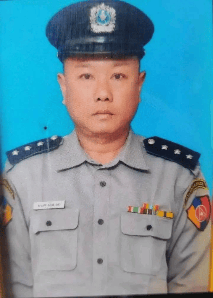 ပစ်ခတ်ခံရသော ဝမ်းတွင်းမြို့နယ် အုပ်ချုပ်ရေးမှူးအား တွေ့ရစဥ်၊ဓာတ်ပုံ-Voice Of Wundwin