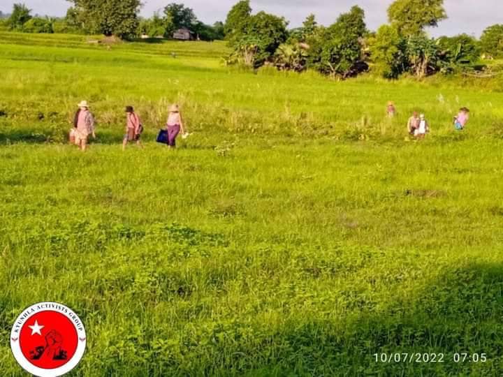 ထွက်ပြေးတိမ်းရှောင်နေရသော ပြည်သူများ ၊ဓာတ်ပုံ-ကျွန်းလှတက်ကြွလှုပ်ရှားသူများအဖွဲ့