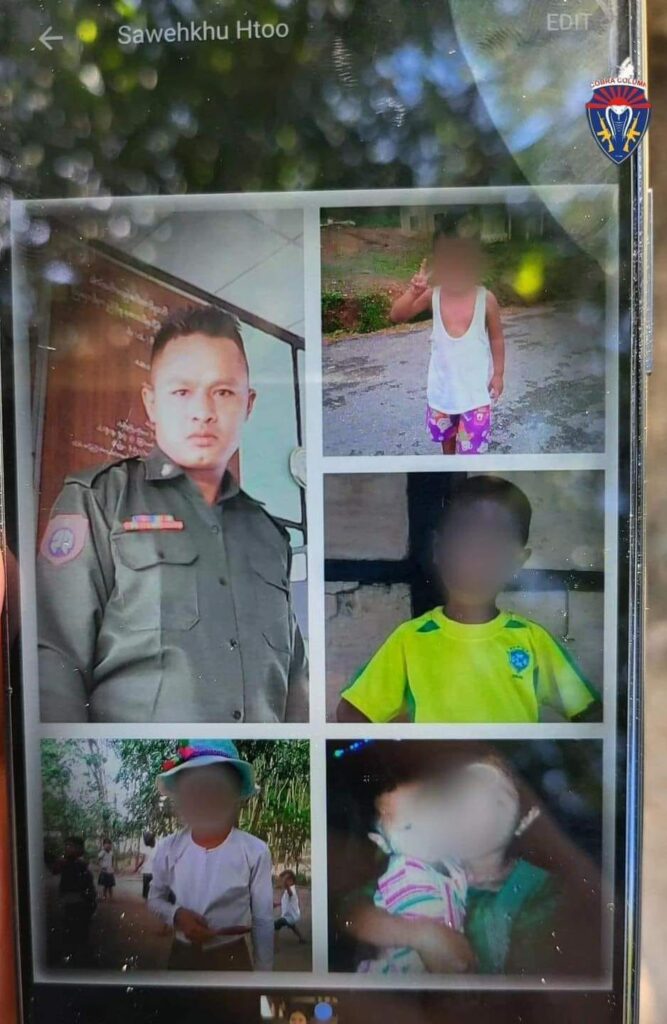 ပြည်သူများ၏လက်ဝတ်ရတနာများလုယက်လာသောစစ်သား၏ဖုန်းအတွင်းမှ ၎င်း၏ပုံ။ ဓါတ်ပုံ-Cobra Column