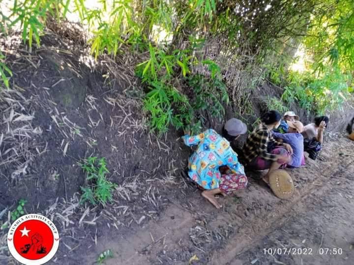 ထွက်ပြေးတိမ်းရှောင်နေရသော ပြည်သူများ ၊ဓာတ်ပုံ-ကျွန်းလှတက်ကြွလှုပ်ရှားသူများအဖွဲ့