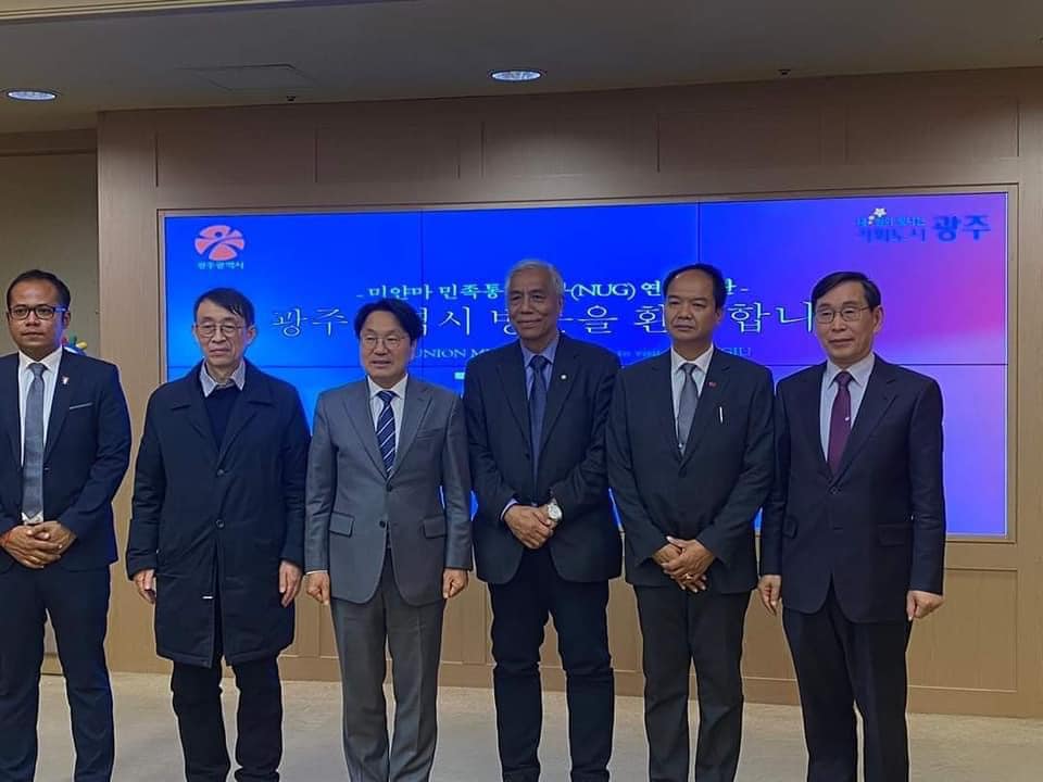 NUG ဖက်ဒရယ်ပြည်ထောင်စုရေးရာဝန်ကြီးကို ဂွမ်ဂျူးမြို့တော်ဝန် လက်ခံတွေ့ဆုံ