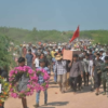 ရဲဘော်နေထက်၏ နာရေးအား ပြည်သူအများအပြားလိုက်ပါပို့ဆောင်နေစဥ်၊ ဓာတ်ပုံ- Ko Pyay Kyaw