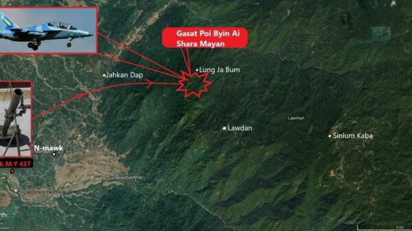 လုံဂျာဘွမ်​ဒေသတိုက်ပွဲဖြစ်ပွားမှု အ​ခြေအ​နေပြ ​မြေပုံ