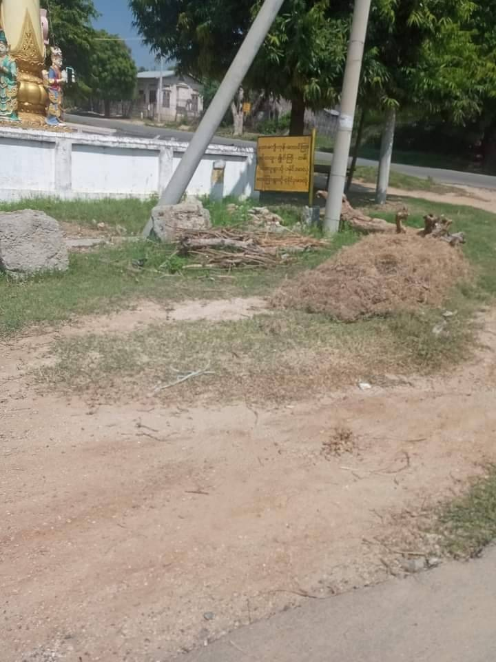 ချိုင်းကြီးရွာအား မီးရှို့ဖျက်ဆီးသွားစဥ်၊ ဓာတ်ပုံ-PAFD