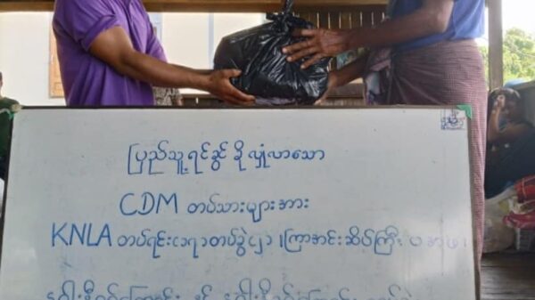 အလင်းဝင်လာသည့် တပ်သားများအား တွေ့ရစဉ်၊ ဓာတ်ပုံ - ကြာအင်းဆိပ်ကြီး (ပအဖ)
