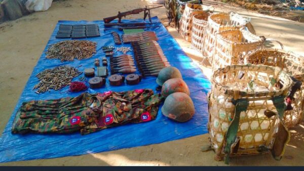▪︎စစ်​ကောင်စီတပ်ထံမှ AA သိမ်းဆည်းရမိ​​​သောလက်နက်ခဲယမ်းများ။ ။ဓါတ်ပုံ-AA