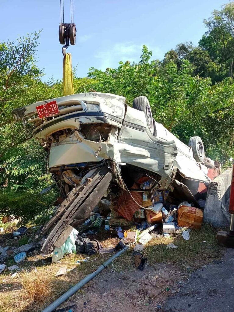 (ယာဥ်တိုက်မှုဖြစ်ပွားပြီးနောက်တွေ့ရစဥ်။ ဓါတ်ပုံ-CJ)