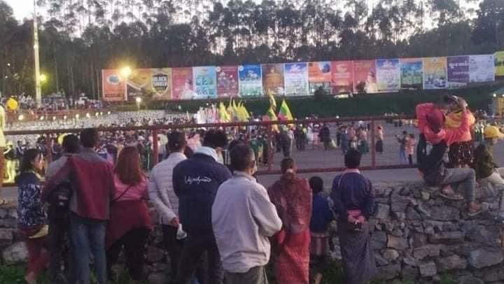 စစ်ကောင်စီပြင်ဦးလွင် တန်ဆောင်တိုင် မီးပုံးပျံဖွင့်ပွဲမစည်ကား