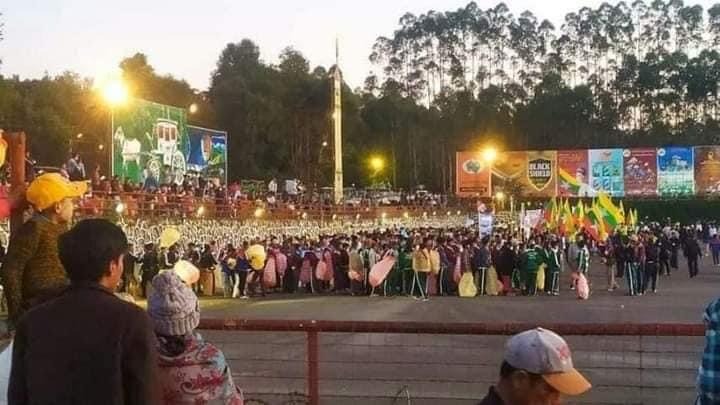 စစ်ကောင်စီပြင်ဦးလွင် တန်ဆောင်တိုင် မီးပုံးပျံဖွင့်ပွဲမစည်ကား