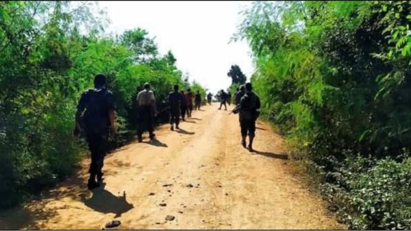 စစ်ဆင်ရေးတစ်ခုတွင်တွေ့ရသည့် တန့်ဆည်ပကဖရဲဘော်များ၊ ဓာတ်ပုံ-တန့်ဆည်(ပကဖ)