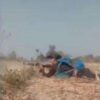 ဓာတ်ပုံ - ရိုးမအတွင်း တိုက်ပွဲဝင်နေသော ပြည်သူ့ကာကွယ်ရေး တပ်ဖွဲ့ဝင်တစ်ဦး