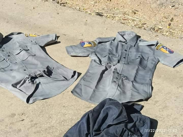 ချန်ထားခံခဲ့ရသော လေဖြတ်လူနာ ရဲဒုတပ်ကြပ်၊ ဗဟင်းကျေးရွာနှင့်ရဲစခန်းအား မီးရှို့ဖျက်ဆီးသွားစဥ်၊ ဓာတ်ပုံ- နွေဦးတော်လှန်ရေး-မြိုင်