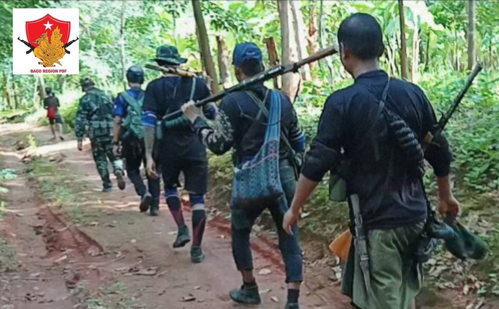 တောင်ငူခရိုင် PDF တပ်ရင်း (၃၅၀၁)၊ တပ်ခွဲ - ၄ မှ ရဲဘော်များအား တွေ့ရစဥ်၊ ဓာတ်ပုံ - Bago Region PDF