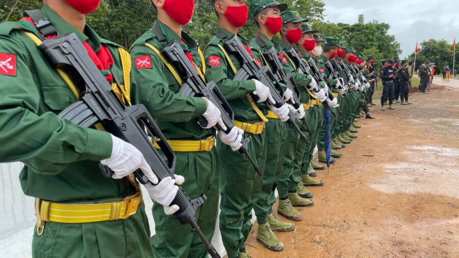 (SSPP တပ်ဖွဲ့ဝင်အချို့ ။ ဓါတ်ပုံ-SSPP/SSA)