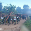 (ရဲဘော် ဂျေရိုမ်း၏ စျာပနအခမ်းအနားပြုလုပ်နေစဥ်၊ဓာတ်ပုံ- KNDF)