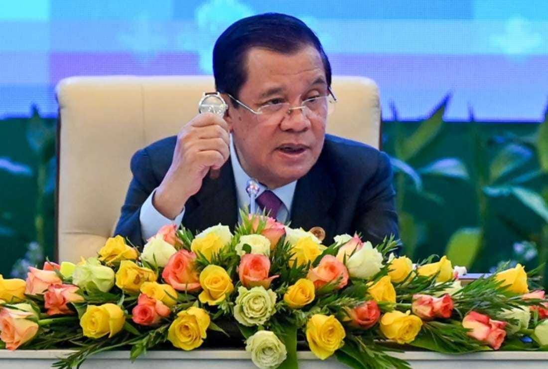 (ကမ္ဘောဒီးယား၀န်ကြီးချုပ်ဟွန်ဆန်။ ဓါတ်ပုံ-AFP)