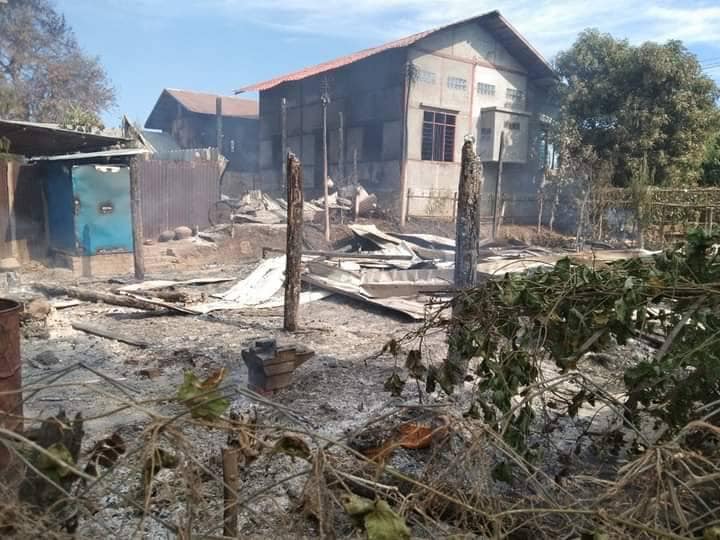 လက်ယက်ကုန်း၊ညောင်ကြီးကုန်း၊ အင်ပင်၊ ကုန်းတဲ ကျေးရွာများ မီးရှို့ခံရပြီးနောက် တွေ့ရစဥ်၊ ဓာတ်ပုံ-ဒီပဲယင်းမြို့နယ်စစ်ရှောင်ထောက်ပံ့ရေး