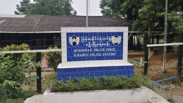 (ခန္တီးမြို့မရဲစခန်းကို​တွေ့ရစဥ်။ ။ဓါတ်ပုံ-CJ)