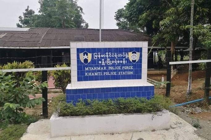 (ခန္တီးမြို့မရဲစခန်းကို​တွေ့ရစဥ်။ ။ဓါတ်ပုံ-CJ)