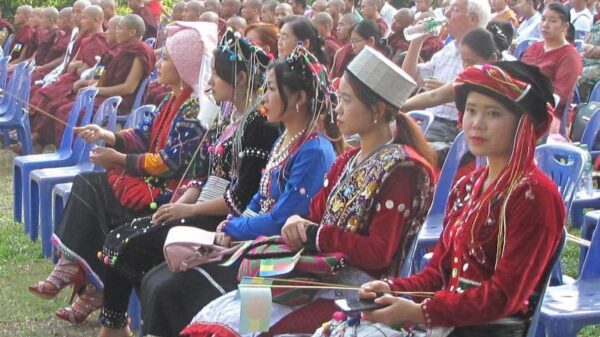 ၂၀၁၆တွင်ကျရောက်သည့် တအောင်းနှစ်သစ်ကူးပွဲတော်ကို ရန်ကုန်မြို့၌ ကျင်းပနေစဉ်၊ဓာတ်ပုံ - CJ