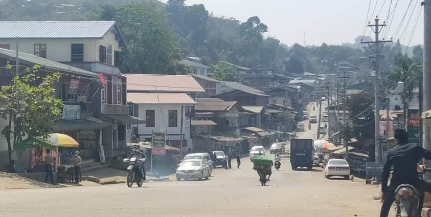 (ဖားကန့်မြို့လယ်တစ်​နေရာ ။ ။ဓါတ်ပုံ-KNG)