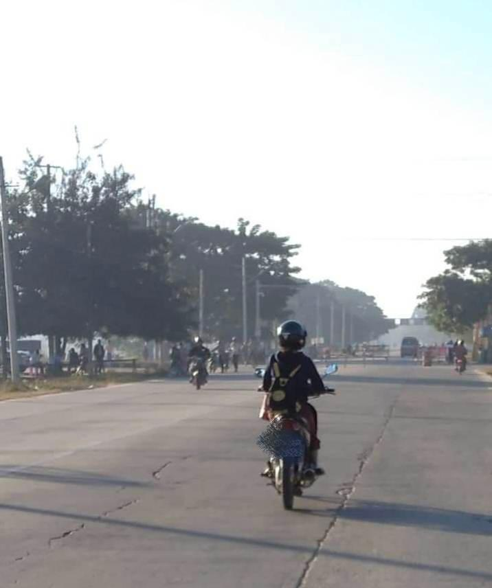 (နေပြည်တော်ရှိ စစ်ကောင်စီတပ်စစ်ဆေးရေးဂိတ်တစ်ခုအား အဝေးမှမြင်တွေ့ရစဥ်၊ဓာတ်ပုံ - CJ)