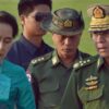 ဒေါ်အောင်ဆန်းစုကြည်ကို နေပြည်တော်လေဆိပ်မှာ ခရီးဦးကြိုပြုနေတဲ့ စစ်ကောင်စီခေါင်းဆောင် (ပုံဟောင်း)