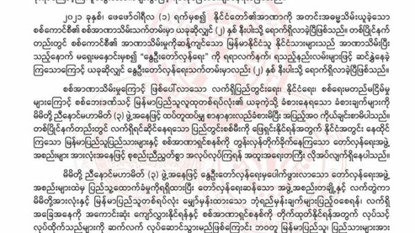 စစ်အာဏာရှင်စနစ်တိုက်ထုတ်နိုင်ရန် မြောက်ပိုင်းမဟာမိတ်သုံးဖွဲ့က လုပ်သင့်လုပ်ထိုက်သည်များဆက်လုပ်မည်ဟု ပြည်သူများကိုနှစ်သစ်ကူးသတင်းစကားပါး
