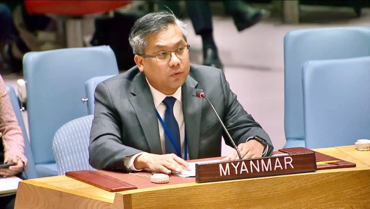 ဒေသတွင်းတည်ငြိမ်မှုနှင့် လုံခြုံရေးအပေါ် မြန်မာစစ်တပ် ခြိမ်းခြောက်နေသည်မှာ လွန်စွာထင်ရှားဟု ကုလလုံခြုံရေးကောင်စီကို သံအမတ်ကြီးပြော