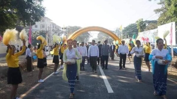 (ကယားပြည်နယ်နေ့အကြို လမ်းဖွင့်ပွဲကို စစ်ကောင်စီက ယခုလ ၁၁ ရက်က ပြုလုပ်ခဲ့သည်၊ ဓာတ်ပုံ - CJ)
