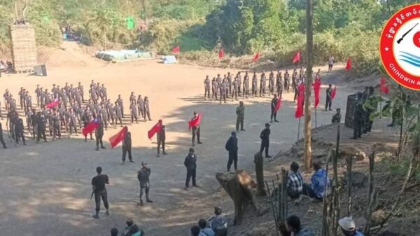 မုံရွာခရိုင်ပြည်သူကာကွယ်ရေးတပ်မတော် (Chindwin Attack Force)မှ တပ်ဖွဲ့ဝင်များ ။ဓါတ်ပုံ-CAF